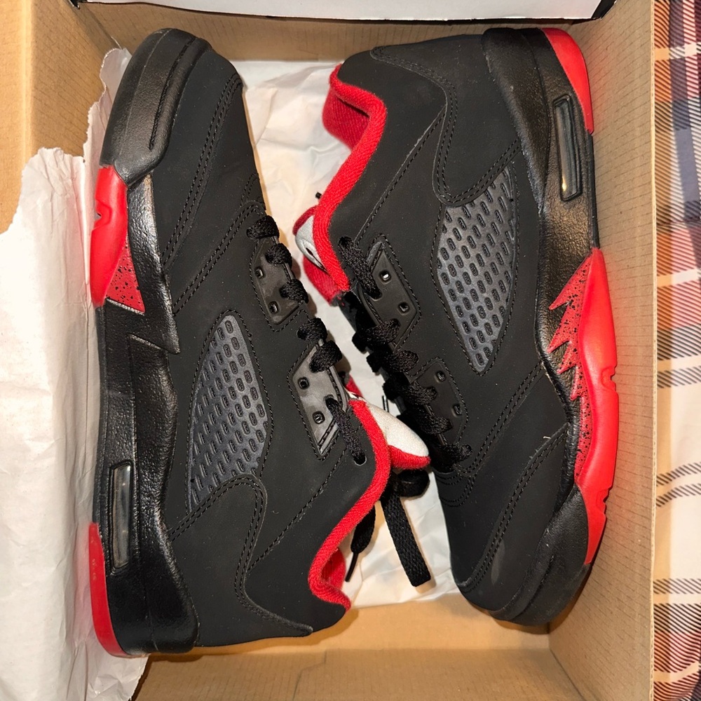 Jordan Black and Red Sneakers